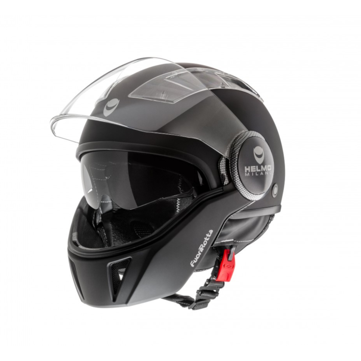 Helmo Milano Full casque jet, FuoriRotta, noir, mat