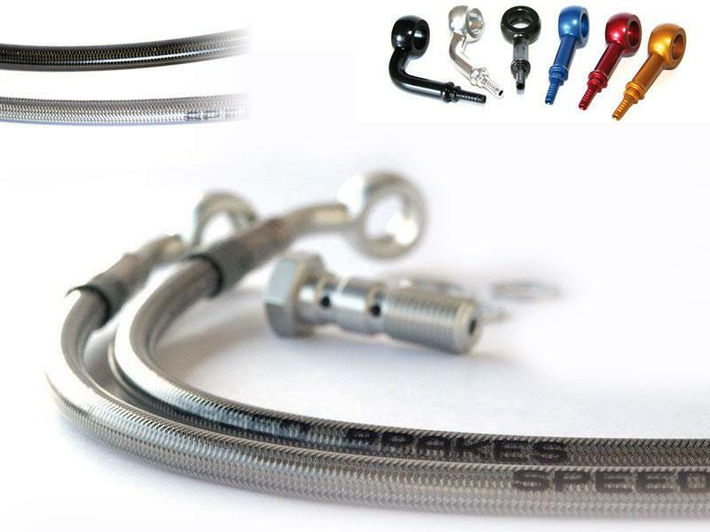 SPEEDBRAKES Aviation Brake Hose Acier inoxydable/Argent Banjo
