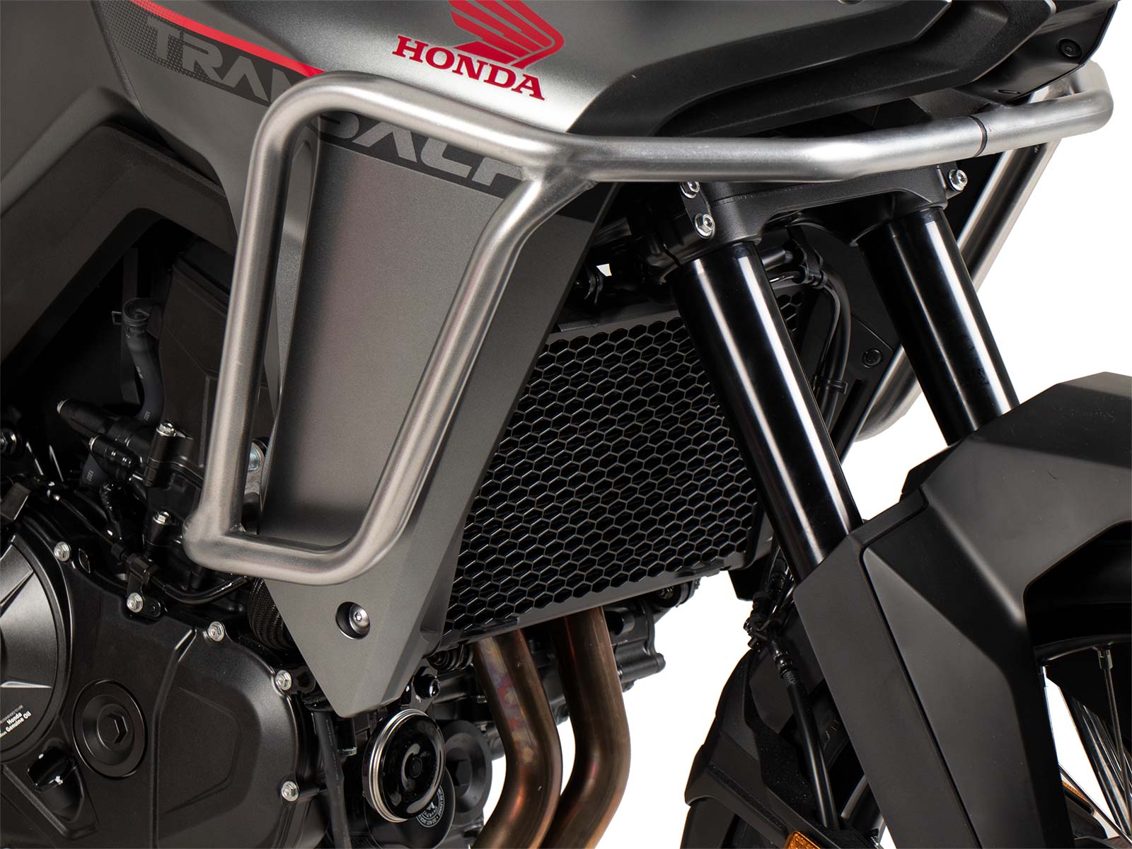 Arceau de protection du réservoir argenté pour Honda XL 750 Transalp (23-) Hepco & Becker