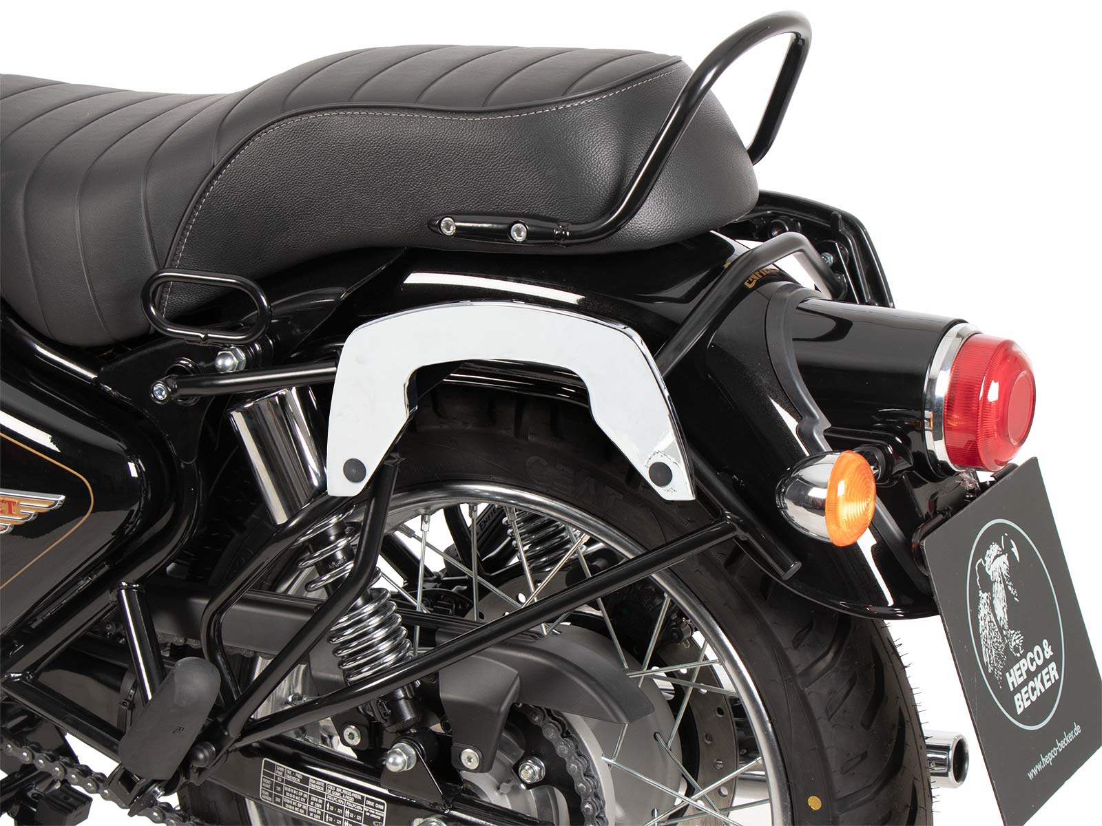 Supports latéraux C-Bow chromés pour Royal Enfield Bullet 350 (24-) Hepco & Becker