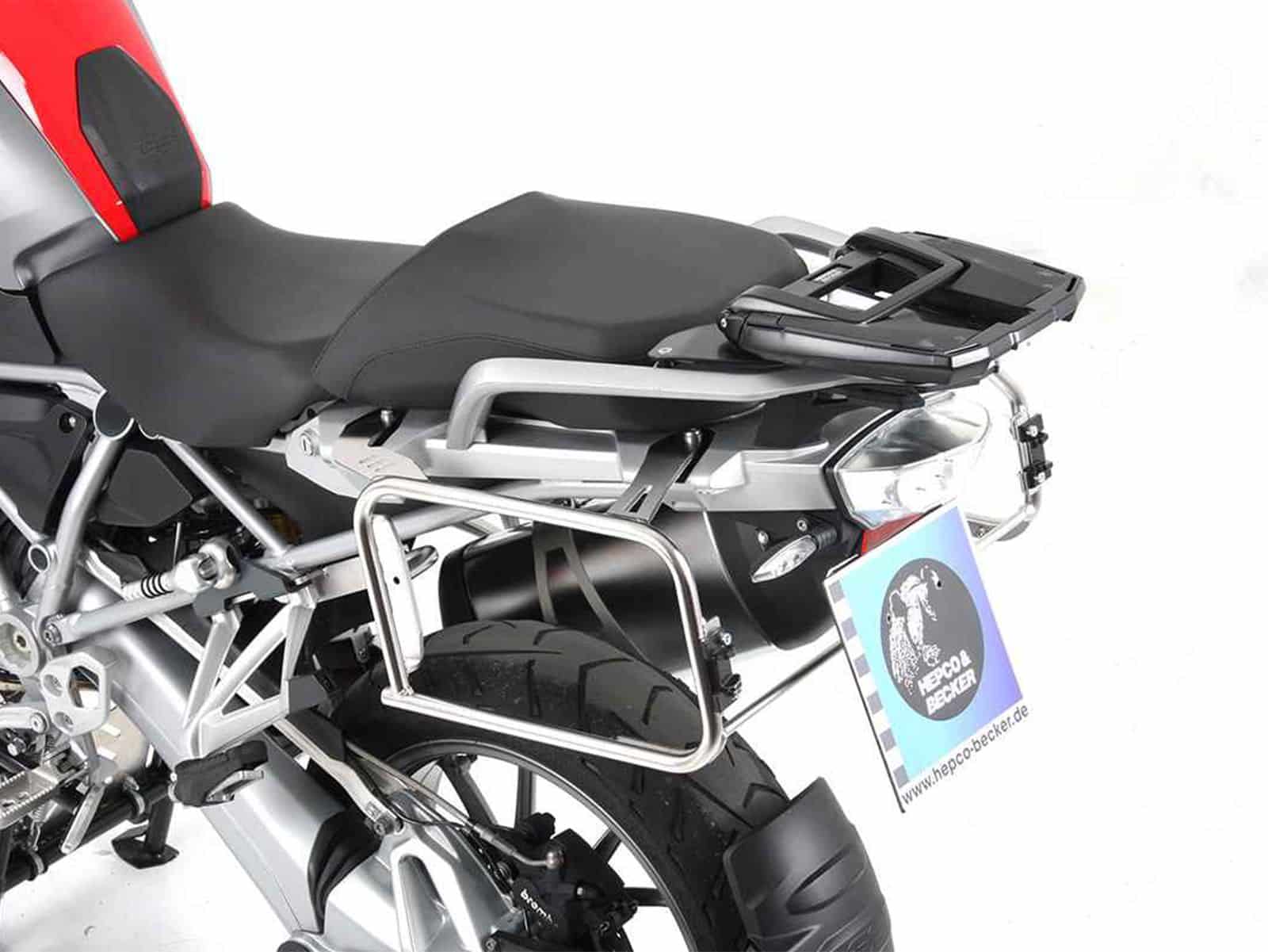 Kit de support de valises Cutout support incl. kit de valises Xplorer Cutout argent pour BMW R 1200 GS LC (13-18)