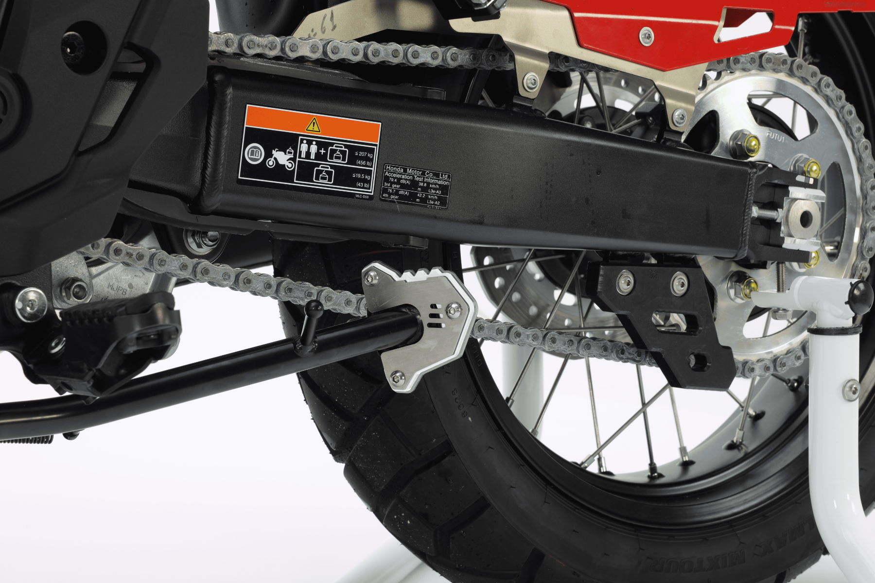 Élargissement du pied de béquille latérale pour Honda XL 750 Transalp, blanc