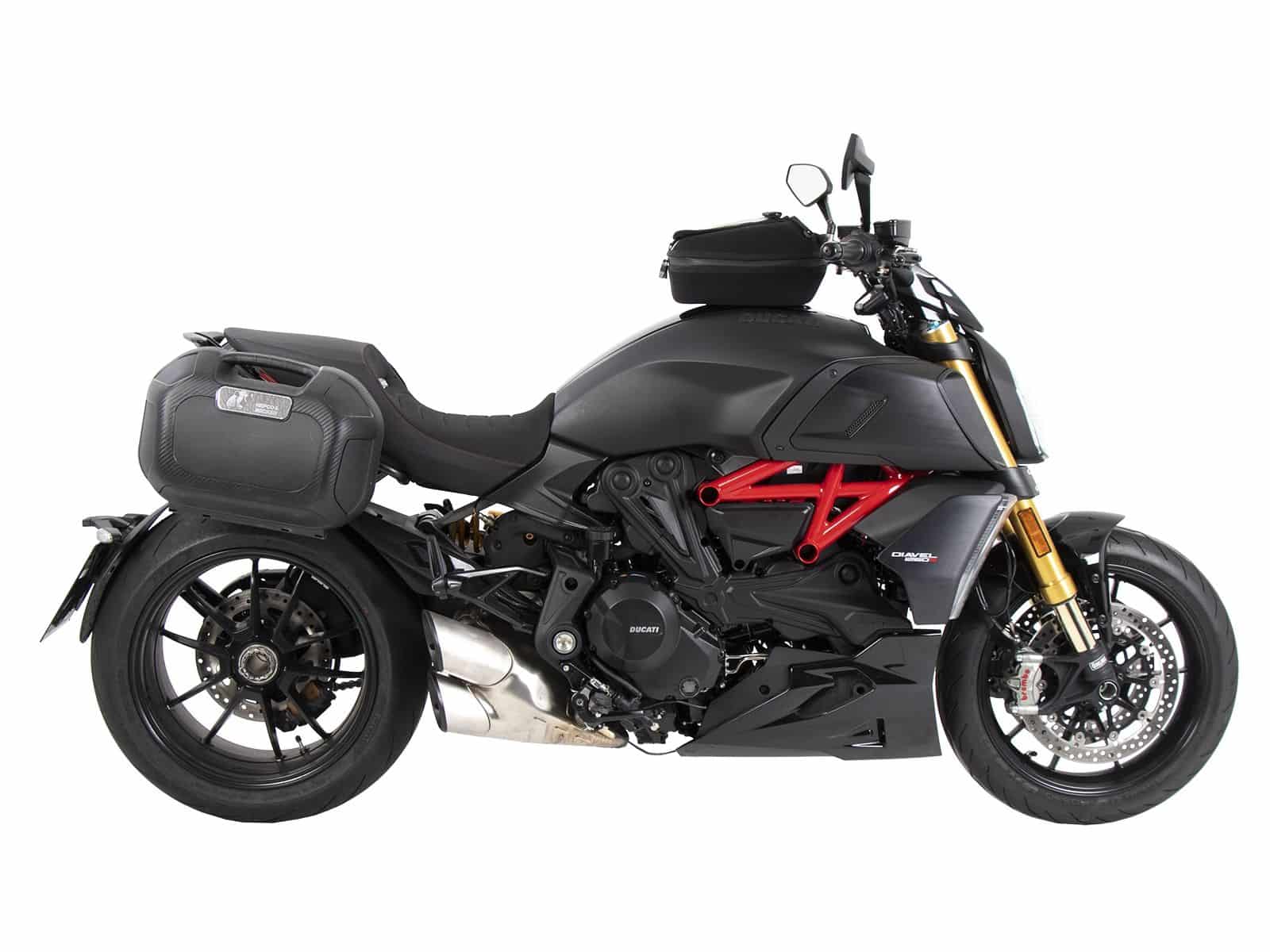 Anneau de réservoir Basic avec unité de fermeture de la sacoche de réservoir pour Ducati Diavel 1260 /S (19-22) Hepco & Becker