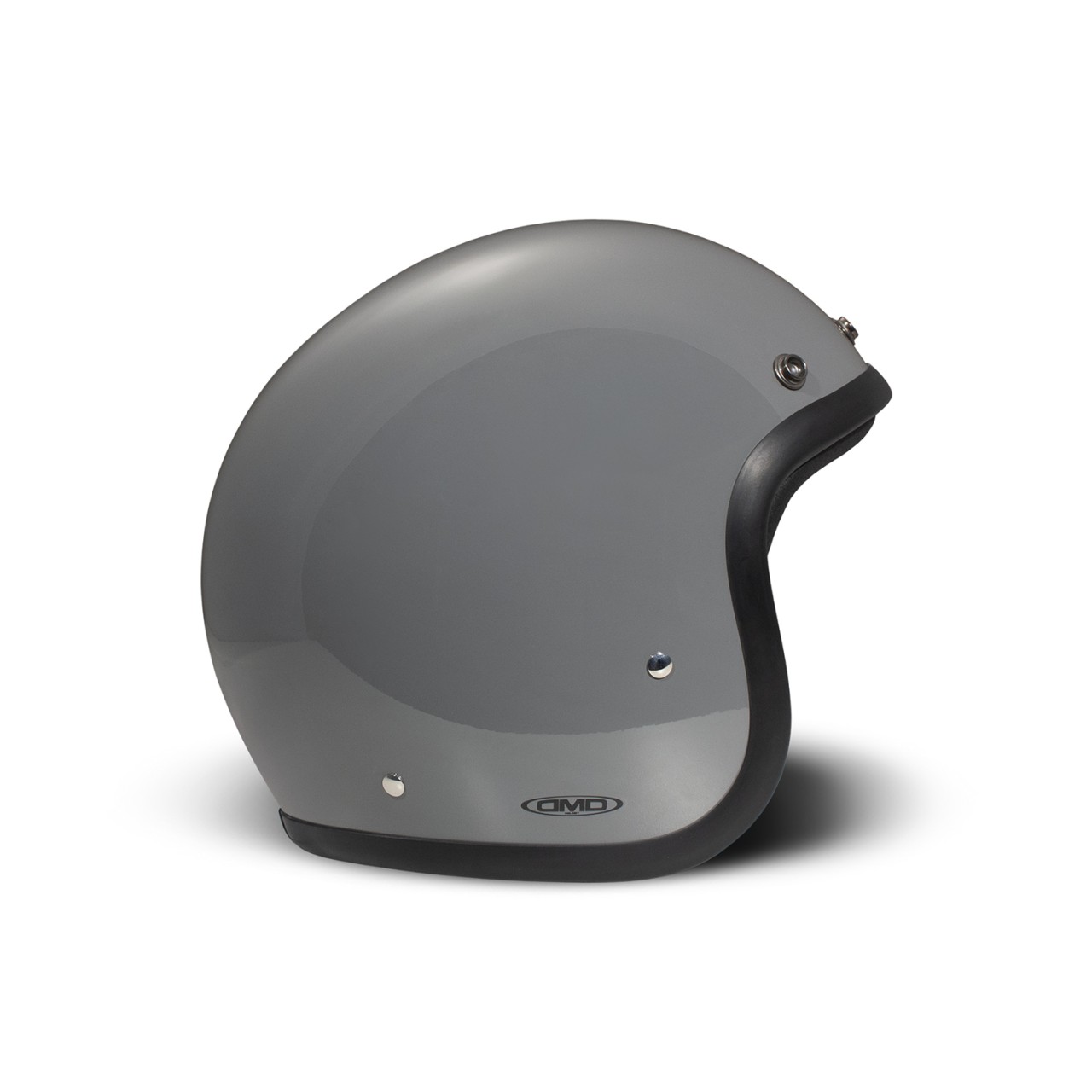 DMD casque jet rétro, gris, brillant, Crayon Grey, fibre de verre, ECE 22.06