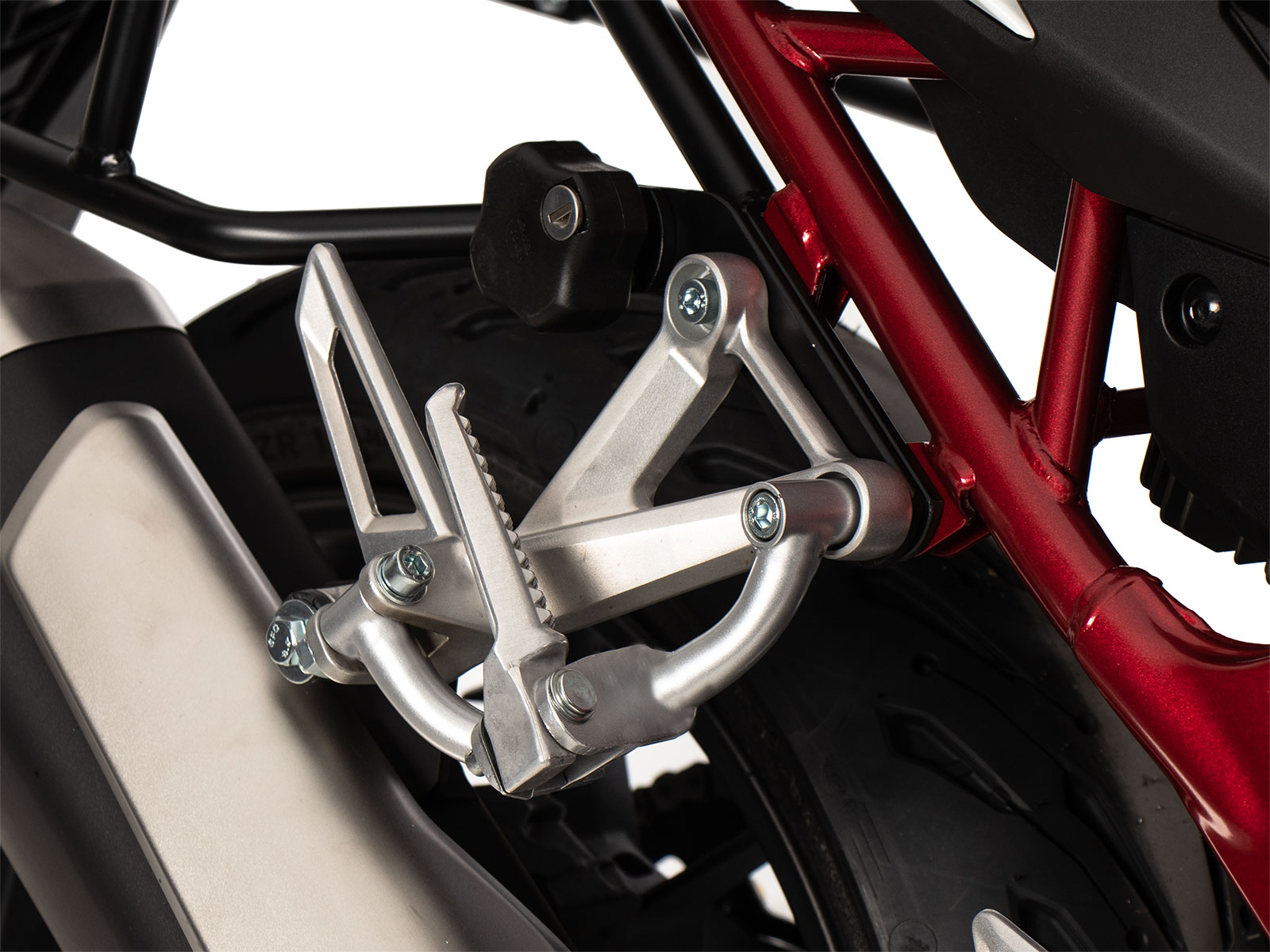 Pose de repose-pieds passager argenté pour Honda CB 750 Hornet (23-)