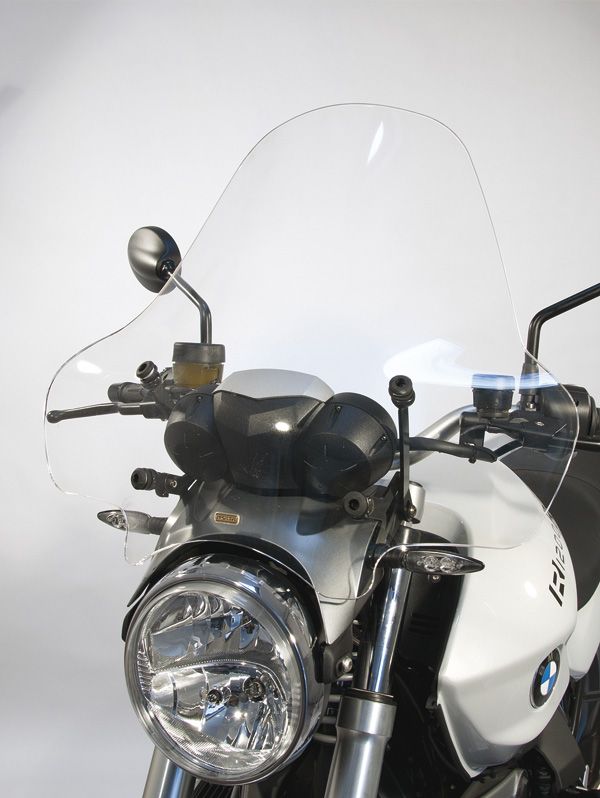 Pare-brise haut, inclinable - hauteur 510 mm pour BMW R 1200 R (11-14), clair