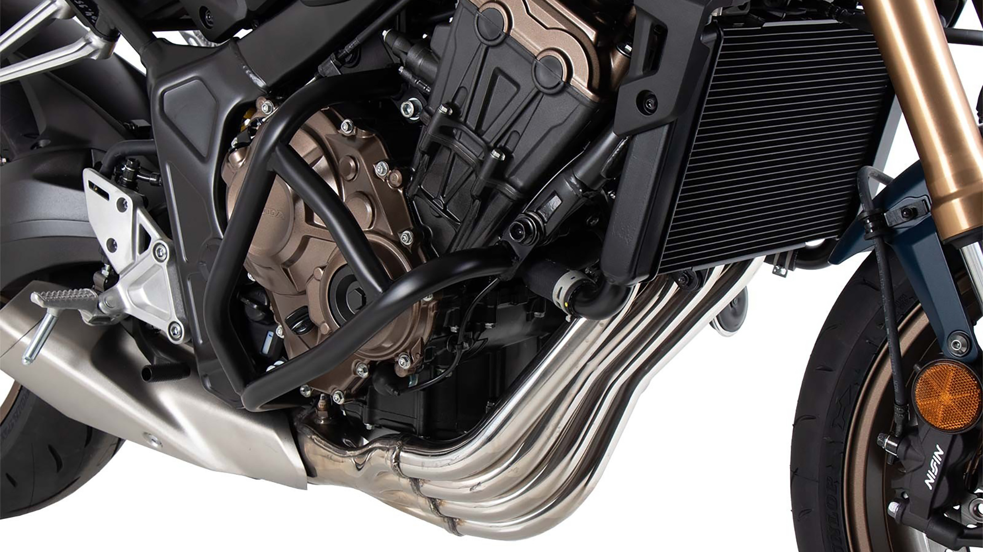 Arceau de protection moteur "Solid" noir pour Honda CB 650 R (21-23) Hepco & Becker