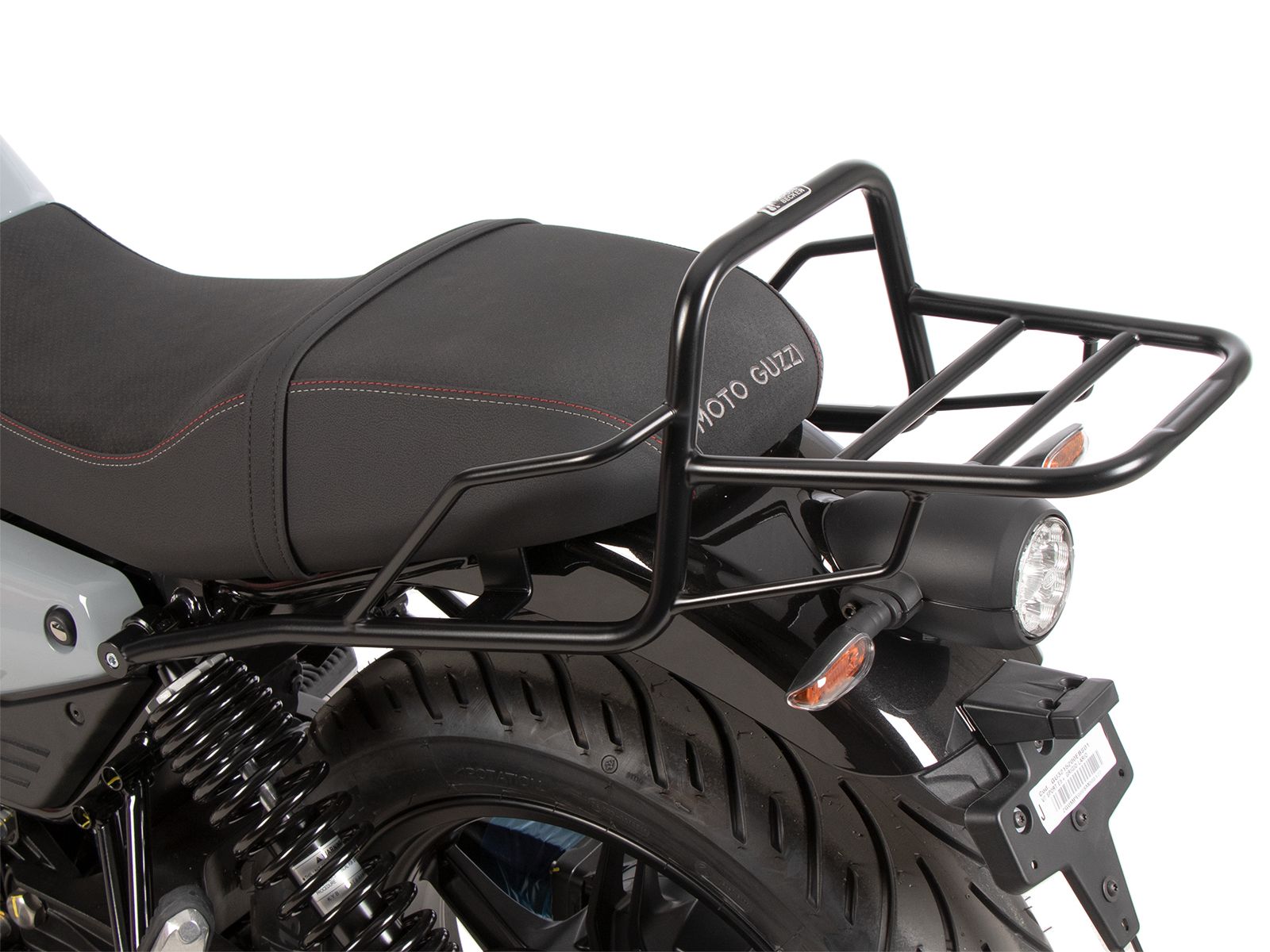 Pont à bagages tubulaire support de top case noir pour Moto Guzzi V7 850 Sport (25-) Hepco & Becker