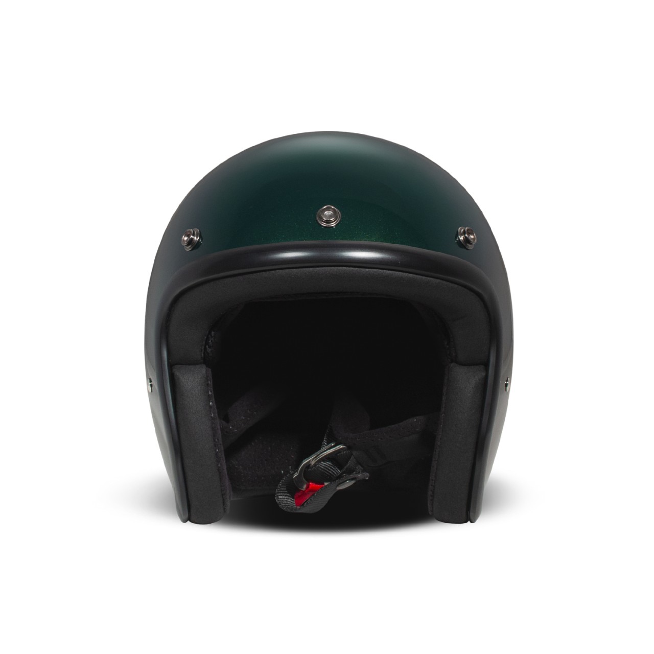 DMD casque jet retro, vert, paillettes, Deep Green, fibre de verre, ECE 22.06