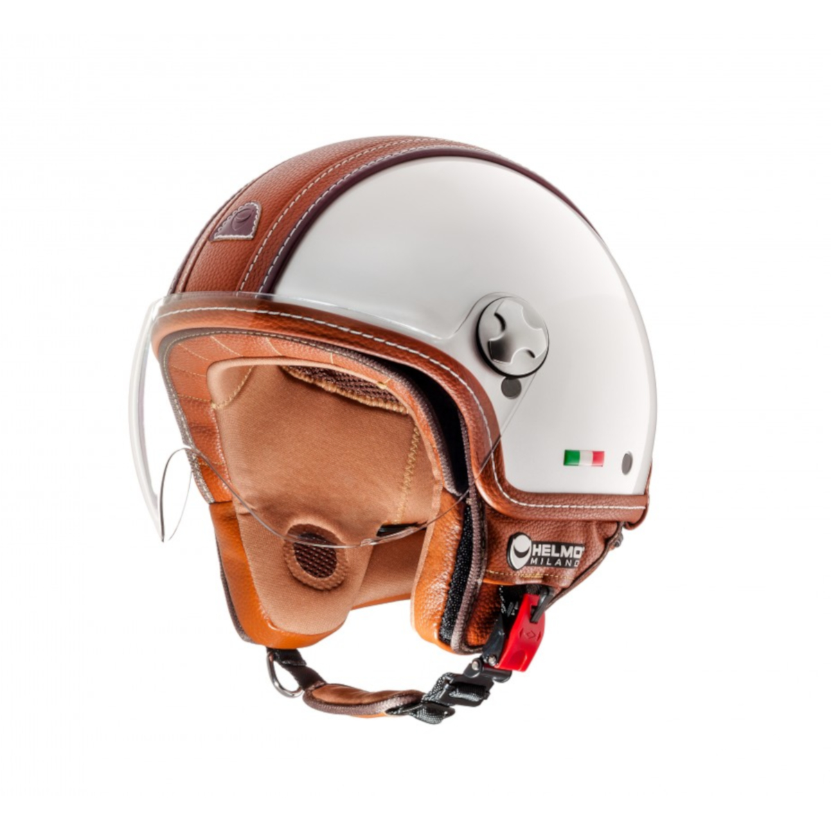 Helmo Milano Demi Jet, PelleDura, blanc