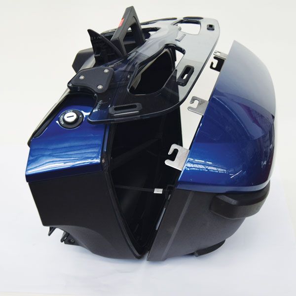 Porte-bagages pour valises latérales BMW K 1600 GT/GTL, R 1250 RT, R 1200 RT, PMMA, transparent