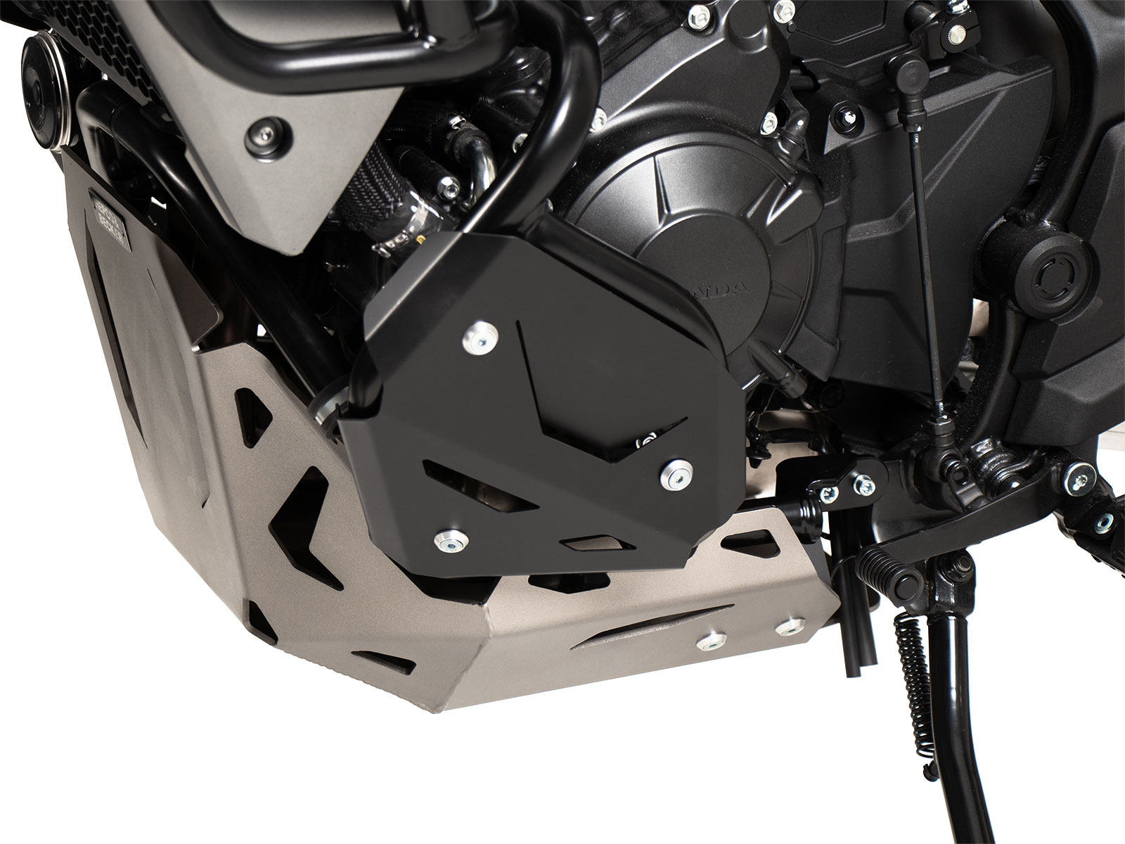 Tôles supplémentaires pour l'arceau de protection du moteur noir pour Honda XL 750 Transalp (25- ) Hepco & Becker