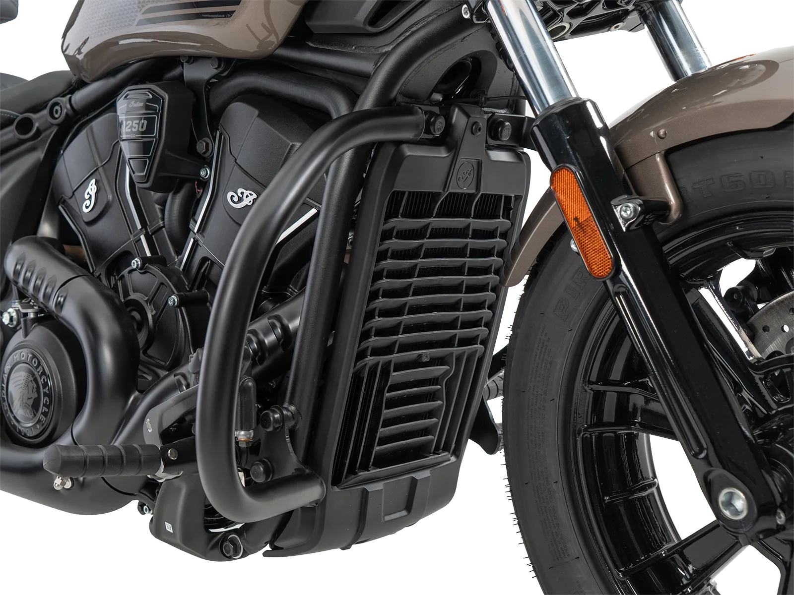 Arceau de protection moteur noir pour Indian Scout Sixty Classic (25-) (avec repose-pieds avancé)