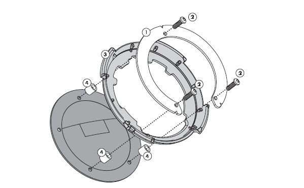 Fixation de réservoir pour sacoches de réservoir TANKLOCK Givi