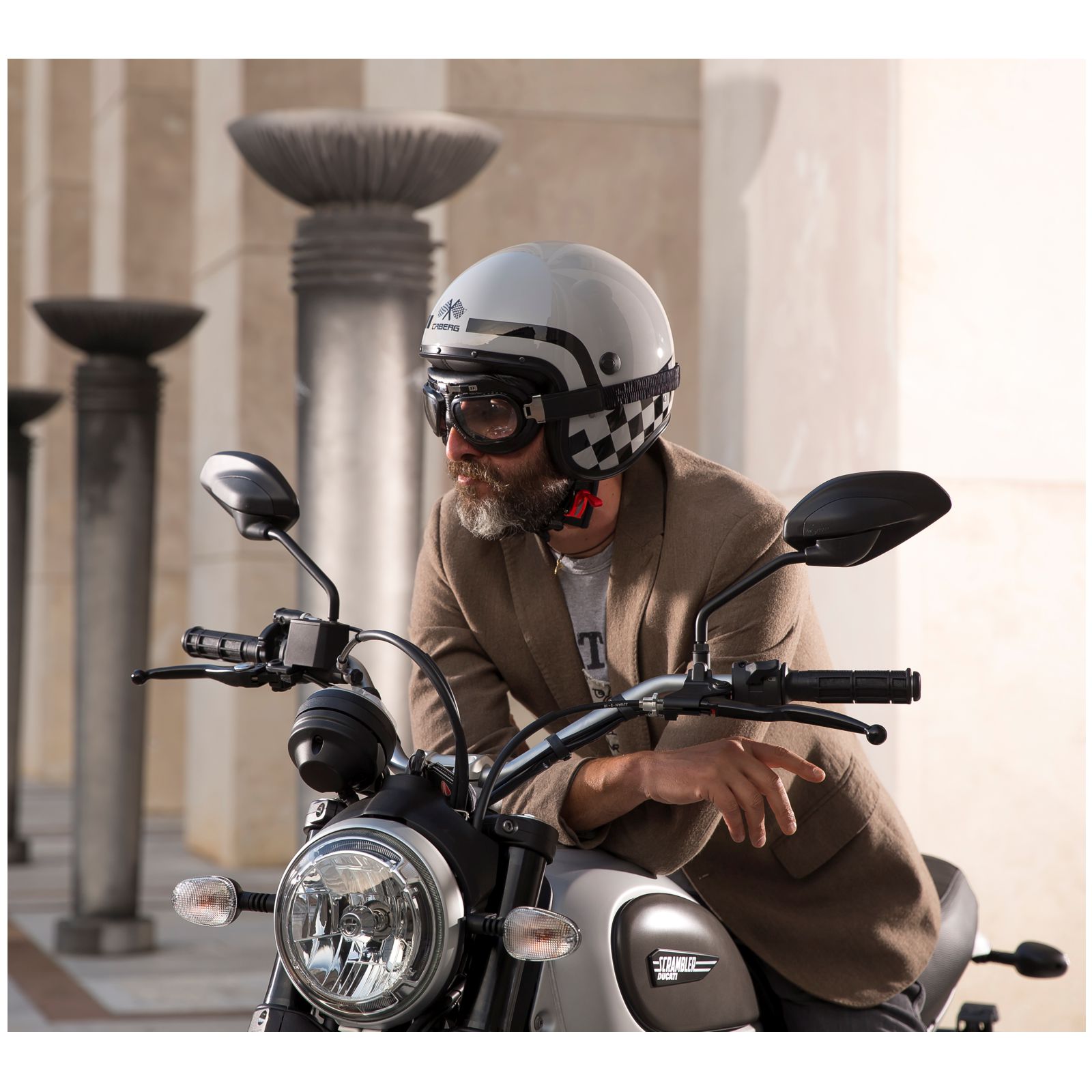 Caberg casque Freeride Formula, gris clair/noir