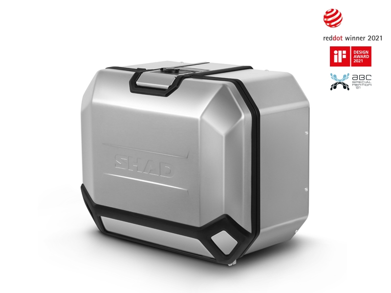Shad valise latérale Terra TR47, gauche, aluminium argenté, 47 l