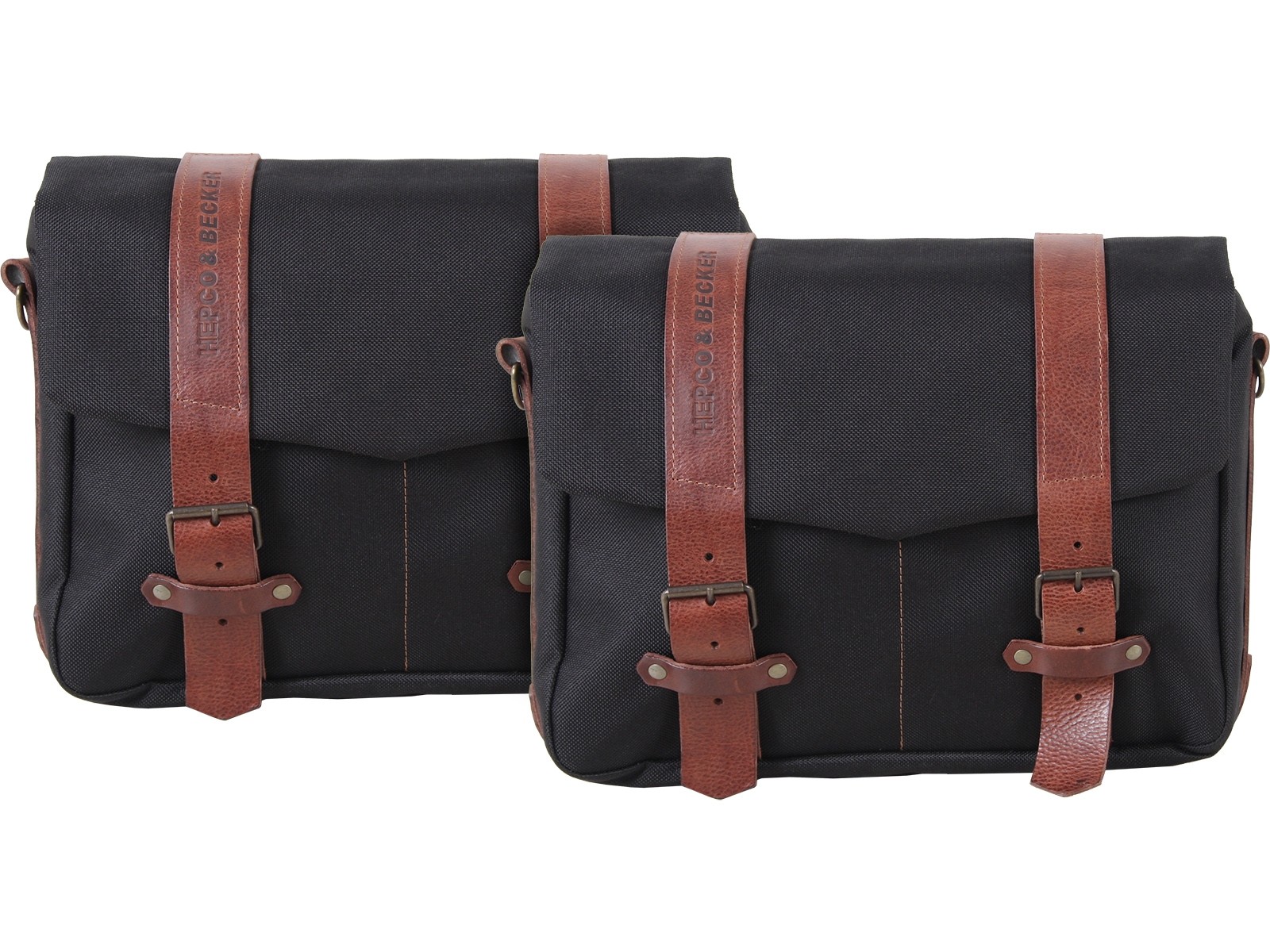 Set de sacoches de coursier LEGACY L/L noir pour support C-Bow Hepco & Becker