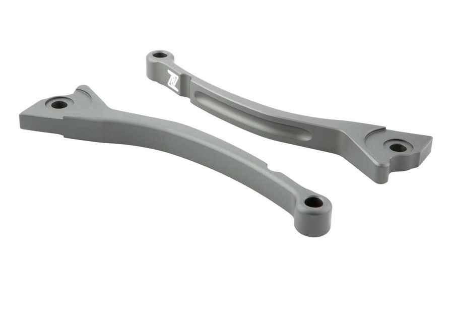 Kit levier de frein sport ZELIONI pour Vespa, droite et gauche, gris mat