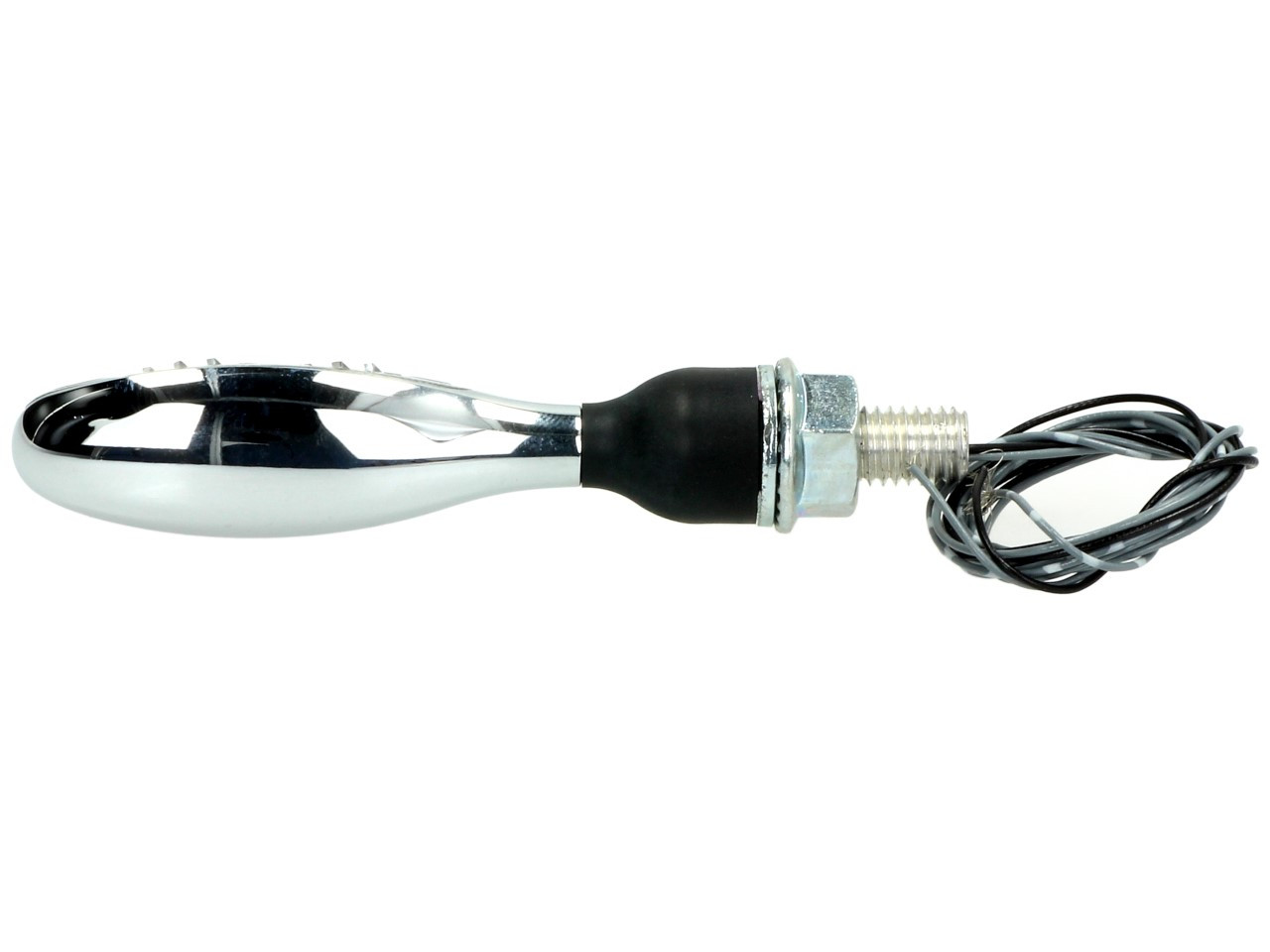 Clignotant Kellermann avec feu de position, Micro 1000 PL, acier, LED, VL/VR, 12 V, chrome brillant, M8x20