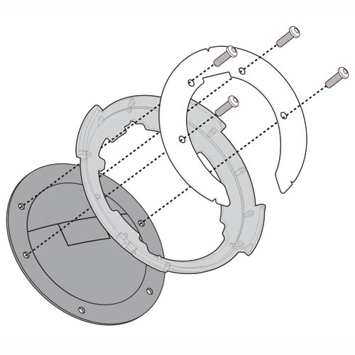 Fixation de réservoir pour sacoches de réservoir TANKLOCK Givi