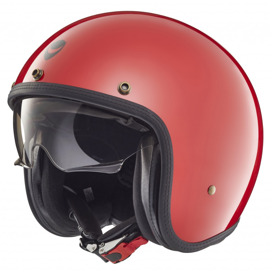 Helmo Milano casque jet, Audace, rouge brillant