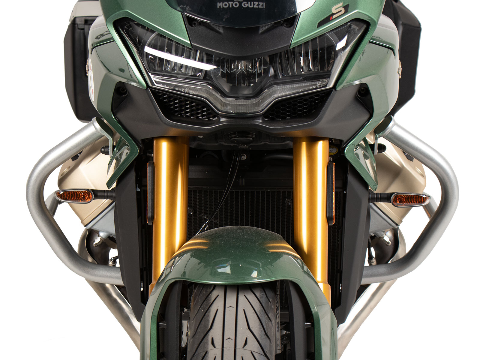 Arceau de protection moteur argenté pour Moto Guzzi V100 Mandello Hepco & Becker