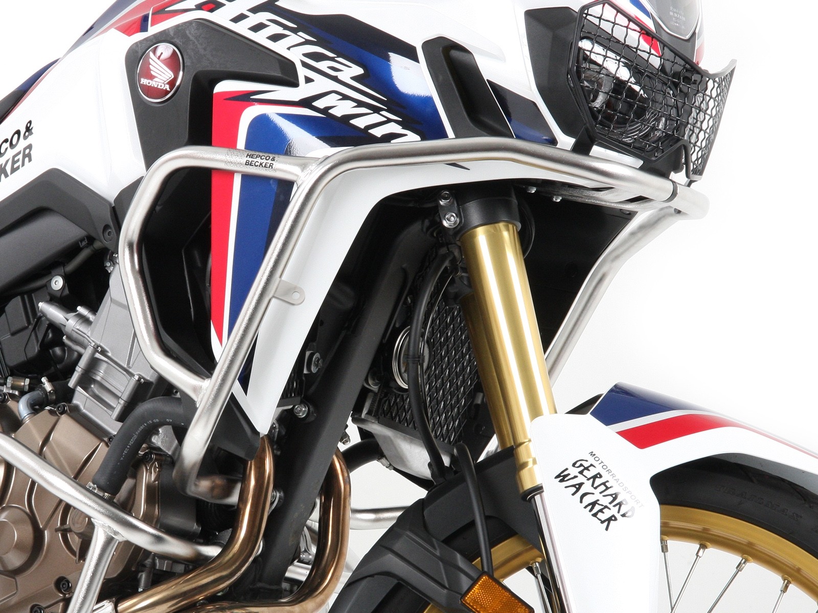Arceau de protection du réservoir en acier inoxydable pour Honda CRF 1000 Africa Twin (année 16-17) Hepco & Becker