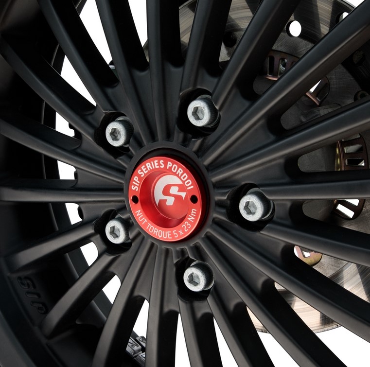 Cache poussière 13" jante avant pour Vespa GTS/GTS Super/GTV/GT 125-300ccm, rouge