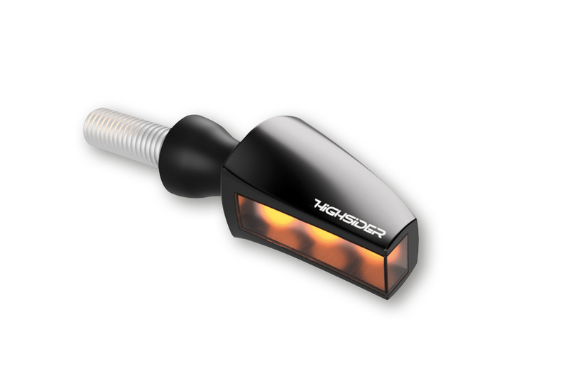 HIGHSIDER Pro Flight LED clignotants boîtier noir / lentille gris fumée (paire), avant & arrière