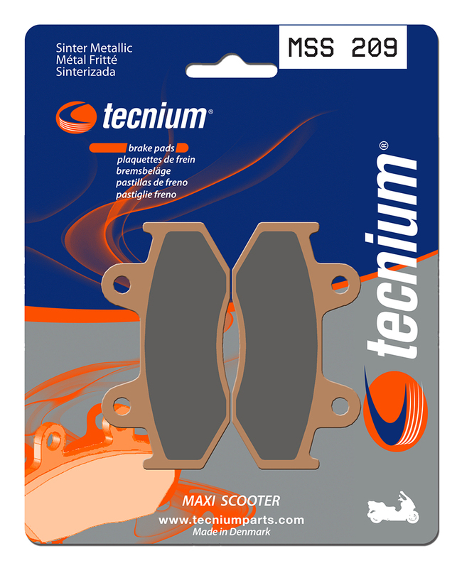 Plaquettes de frein Tecnium Maxi Scooter en métal fritté - MSS209