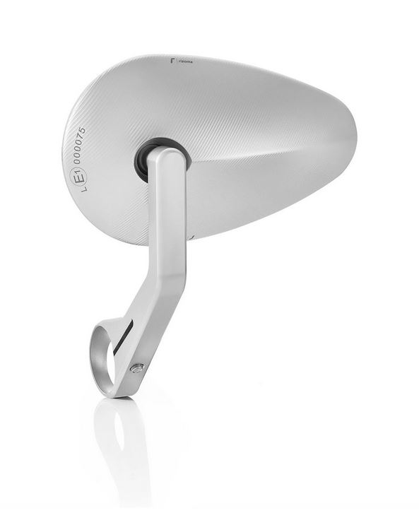 Rétroviseur d'extrémité de guidon RIZOMA "Reverse Radial" gauche ou droite pour Vespa, argent anodisé