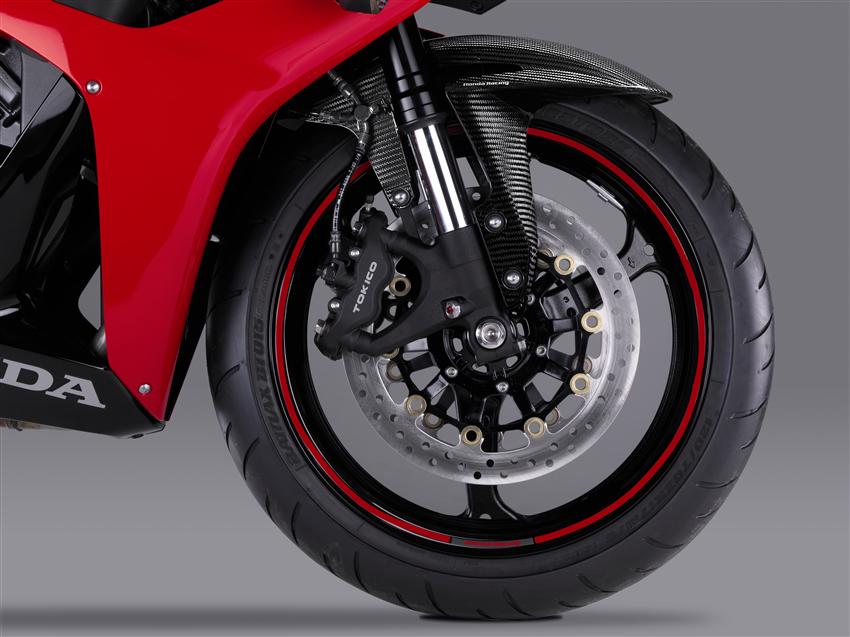 Jeu d'autocollants décoratifs pour jantes pour modèles Honda, rouge