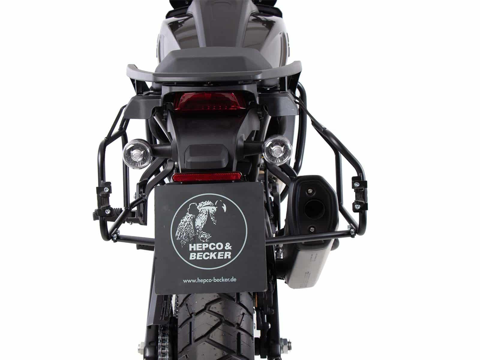 Kit de support de valises Cutout y compris kit de valises Xplorer Cutout argent pour Harley Davidson Pan America (21-)