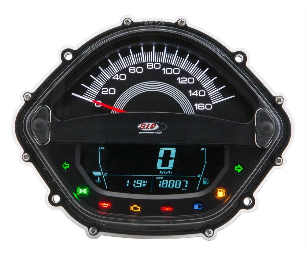Compte-tours/tachymètre pour Vespa GT/GT L 125/200ccm/ GTS 125ccm, noir