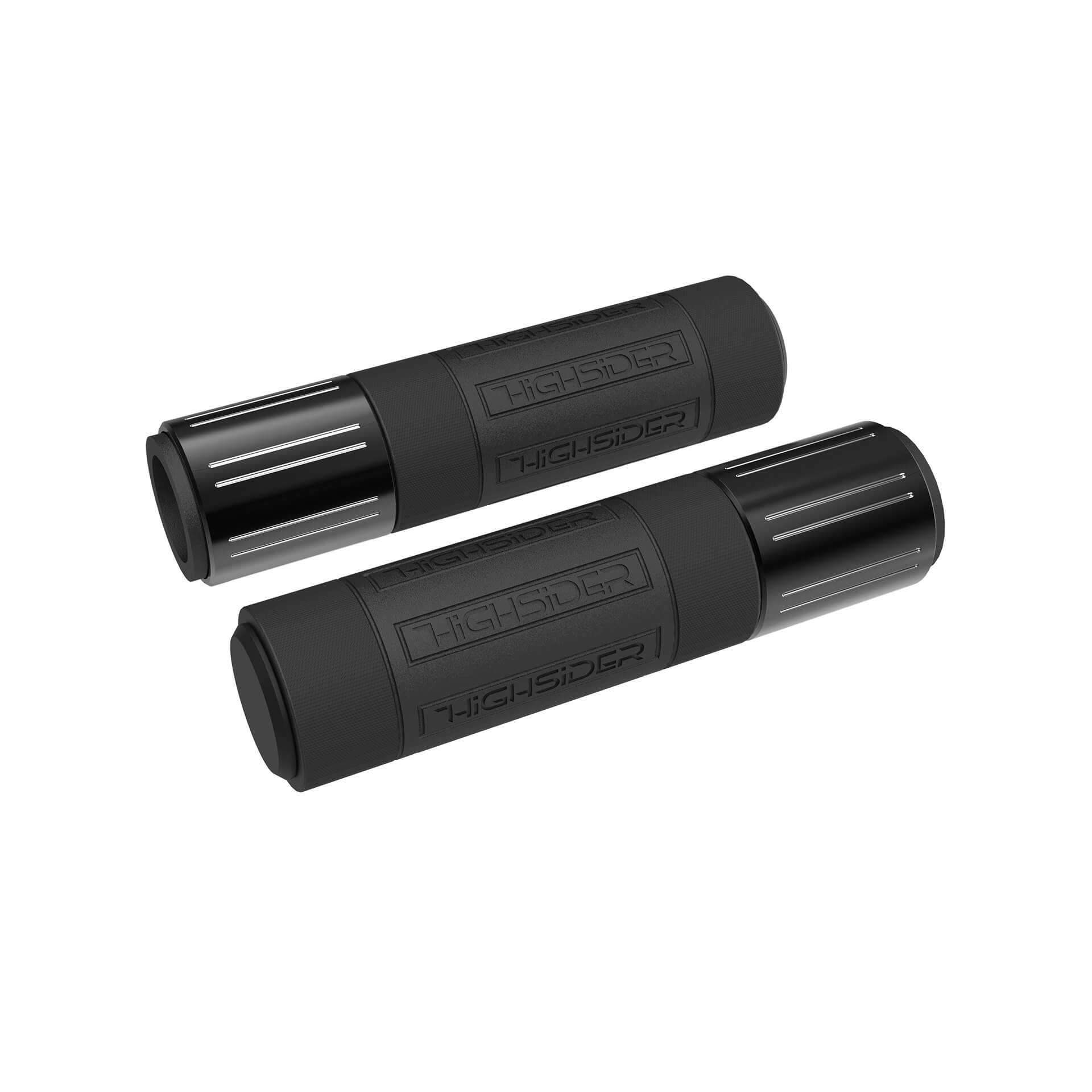 HIGHSIDER CONERO caoutchouc de guidon noir brillant