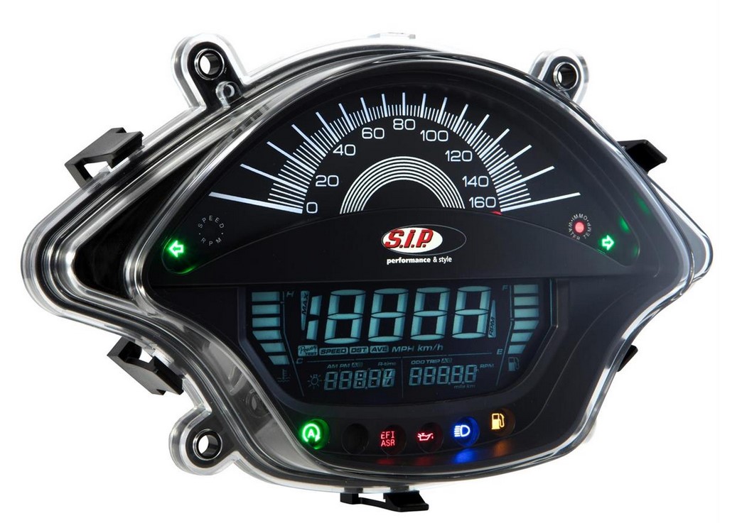 Compte-tours/tachymètre pour Vespa GTS/GTS Super 300ccm FL ('14-), noir