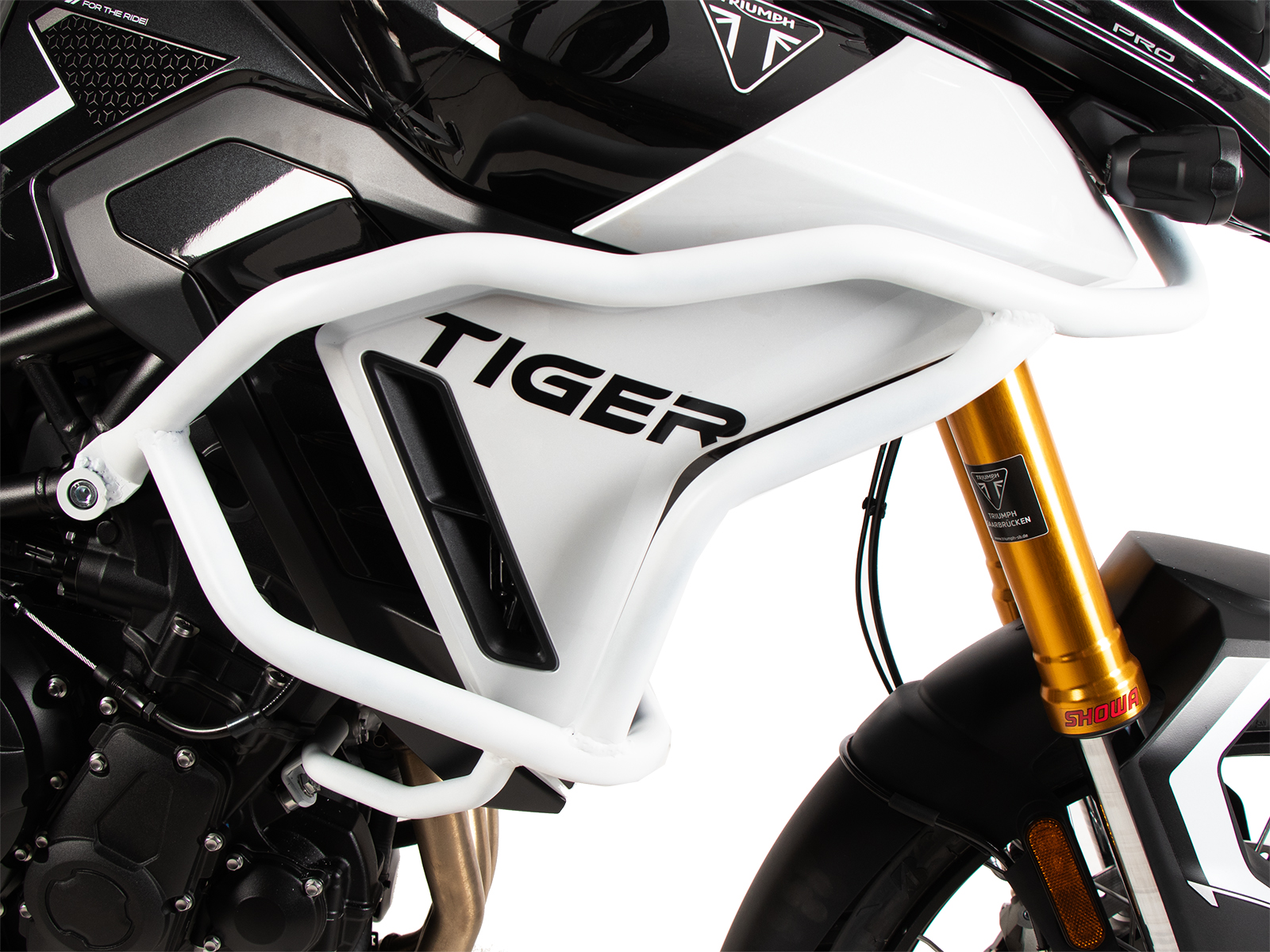 Arceau de protection de réservoir "Solid" blanc pour Triumph Tiger 900 GT / Pro (24-) Hepco & Becker