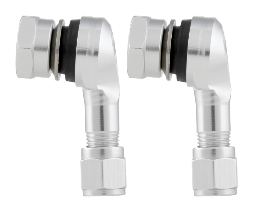 Embout de valve ZELIONI pour pneu/jante sans chambre à air 80°, argenté