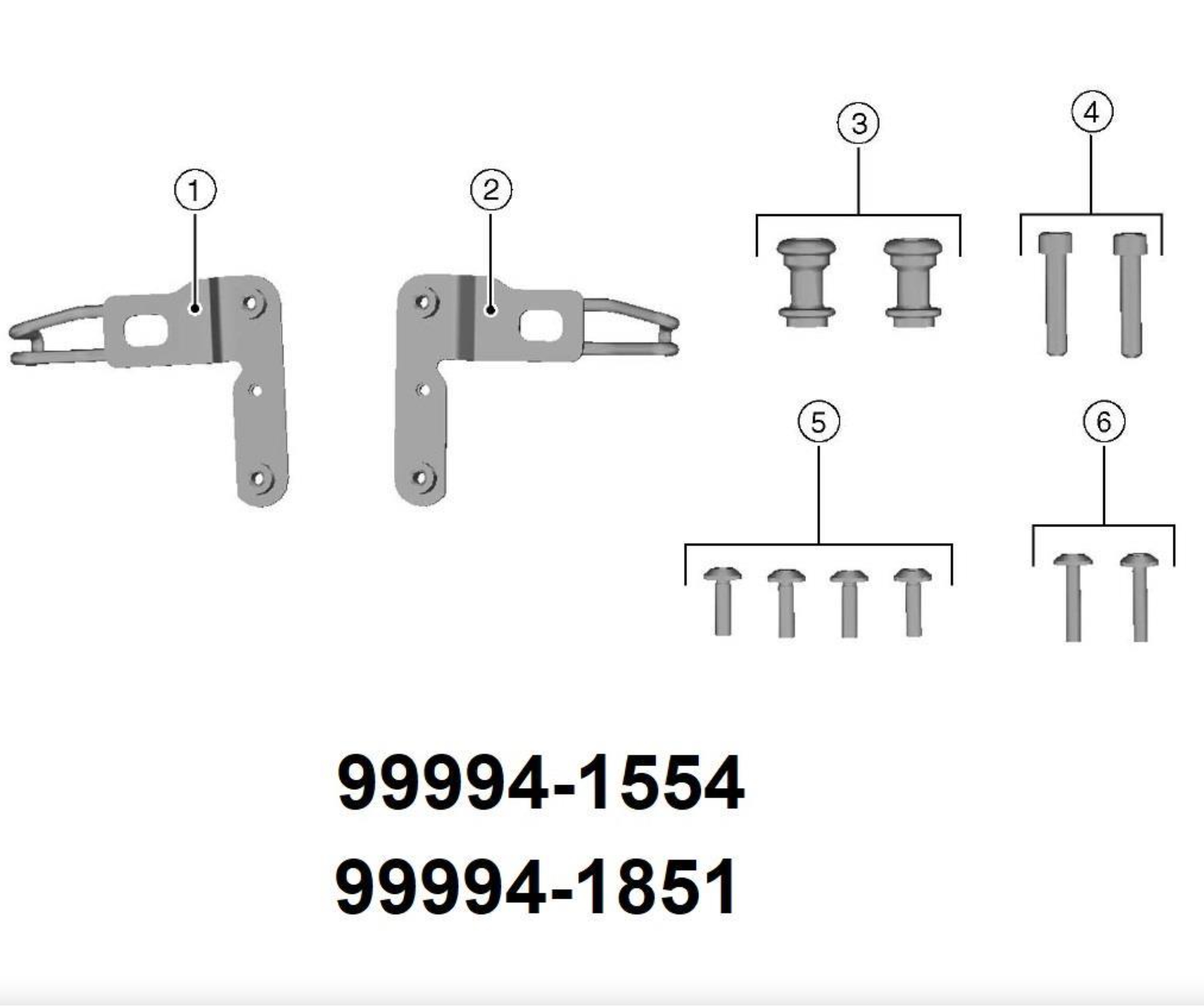 Crochet à bagages et kit de fixation pour Kawasaki pour Z 650 RS 2022- original