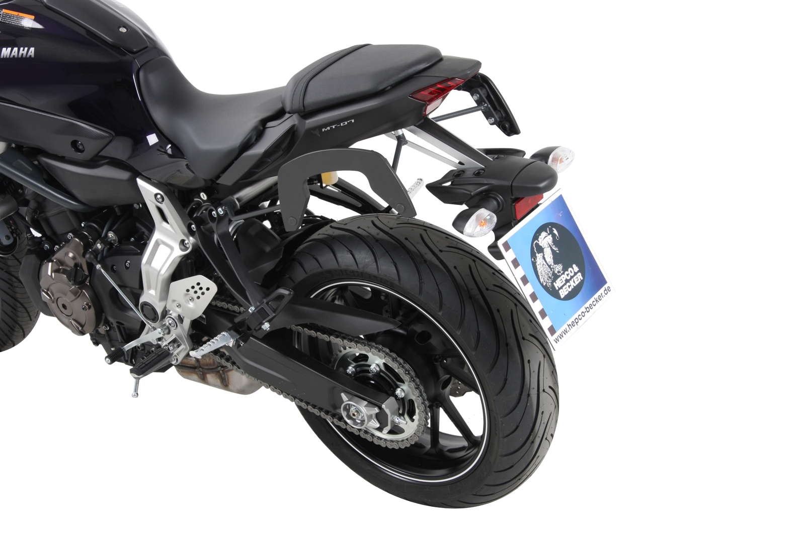 Support latéral C-Bow anthracite pour Yamaha MT-07 (année 14-17) Hepco & Becker