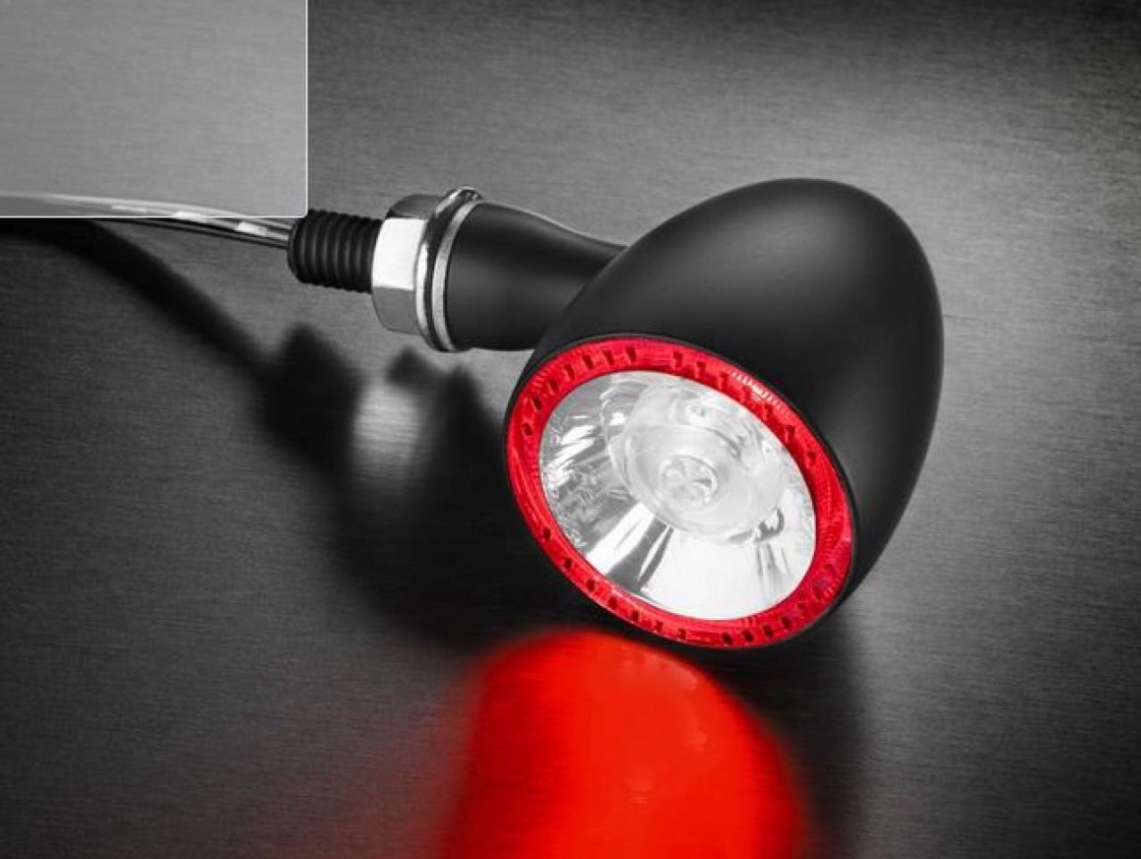 Clignotants Kellermann, feux arrière et stop, Bullet 1000 DF, acier, LED, HL/HR, 12 V, noir satiné
