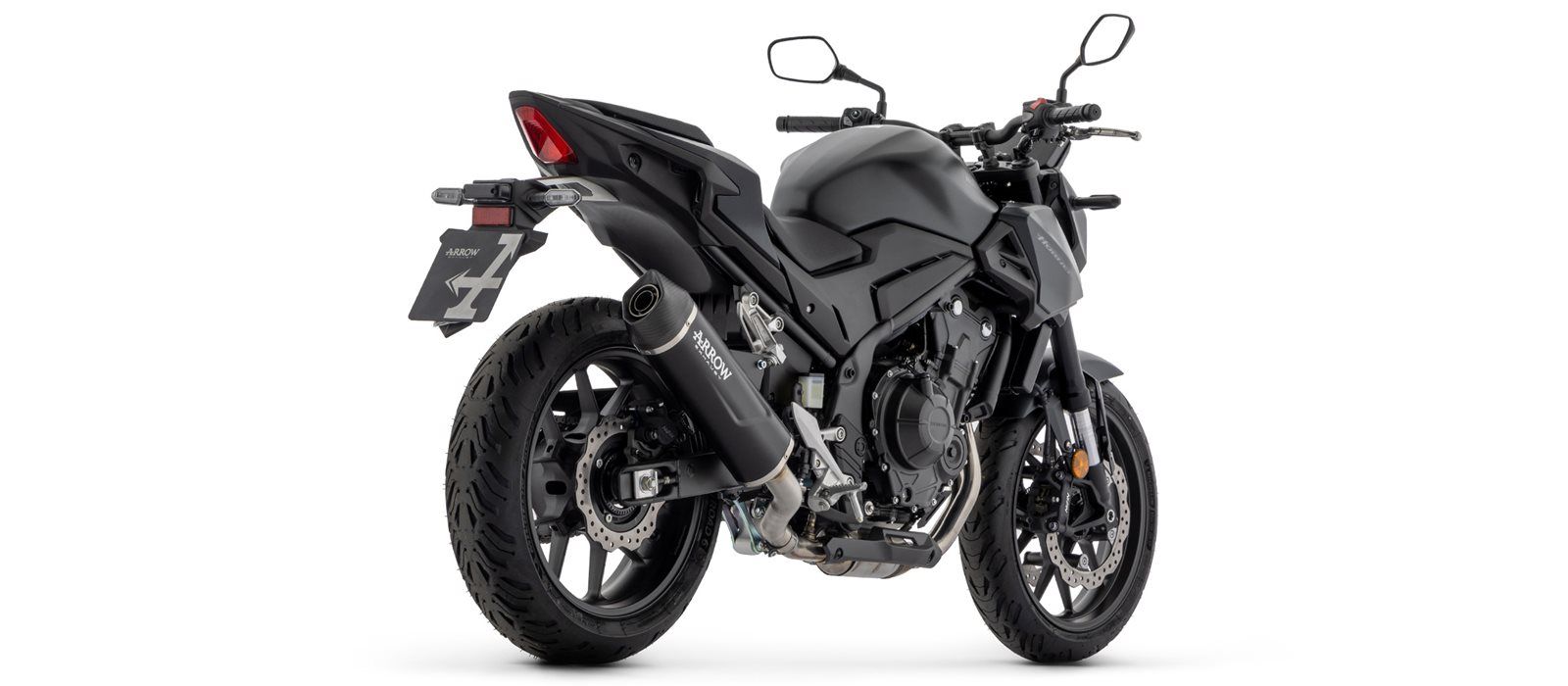 ARROW Échappement INDY RACE EVO aluminium noir pour Honda NX500 / CB500 Hornet (24-)
