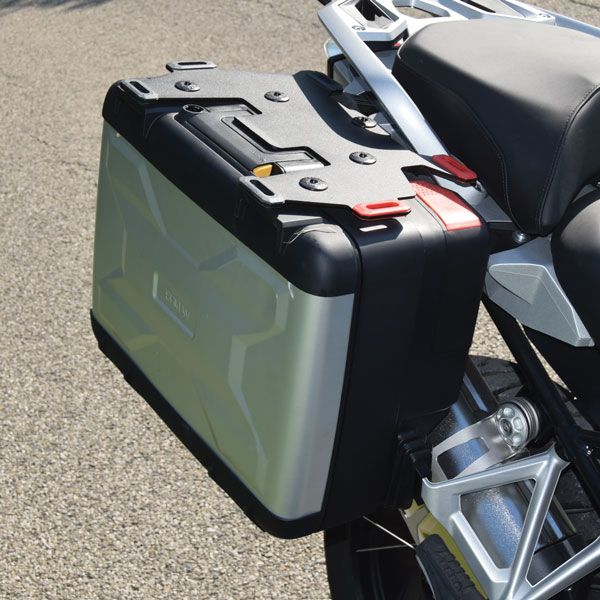 Porte-bagages supplémentaire à gauche pour BMW F 850 GS, R 1200 GS LC /Rally, R 1250 GS, alu, noir