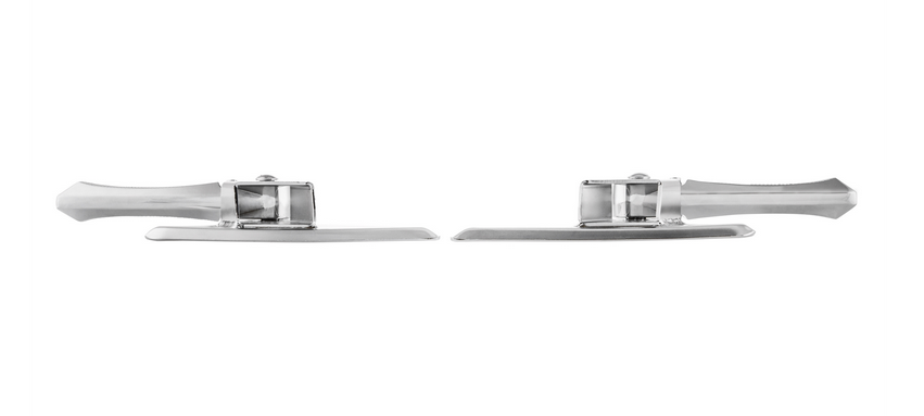 Repose-pieds droit et gauche pour Vespa LX /LXV /S 50-150ccm, chrome/chrome