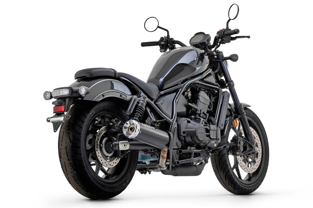 ARROW Échappement REBEL DARK Sip-On avec embout en aluminium pour Honda CMX 1100 Rebel /DCT (21-25)