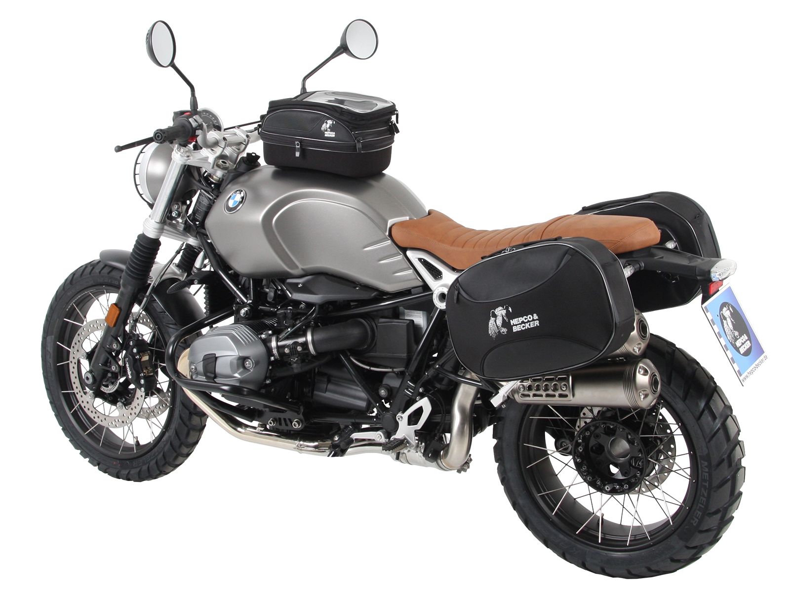 Anneau de réservoir Basic avec unité de fermeture de la sacoche de réservoir pour BMW R nineT Scrambler (16-23) Hepco & Becker