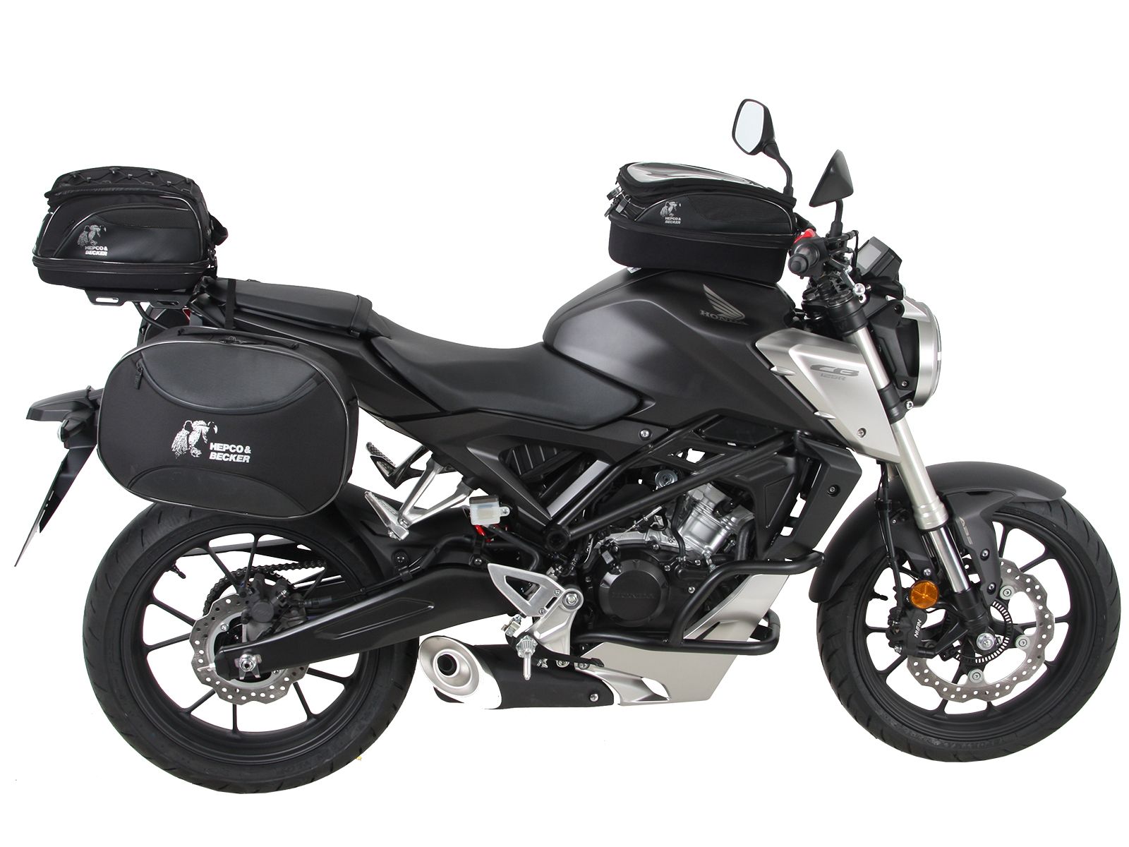 Anneau de réservoir Basic avec unité de fermeture de la sacoche de réservoir pour Honda CB 125 R (18-24)