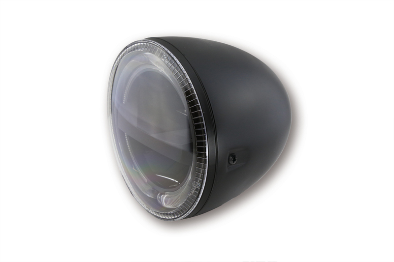 HIGHSIDER pro 5 3/4 pouces Phare Circle LED noir E-approuvé (1pc)