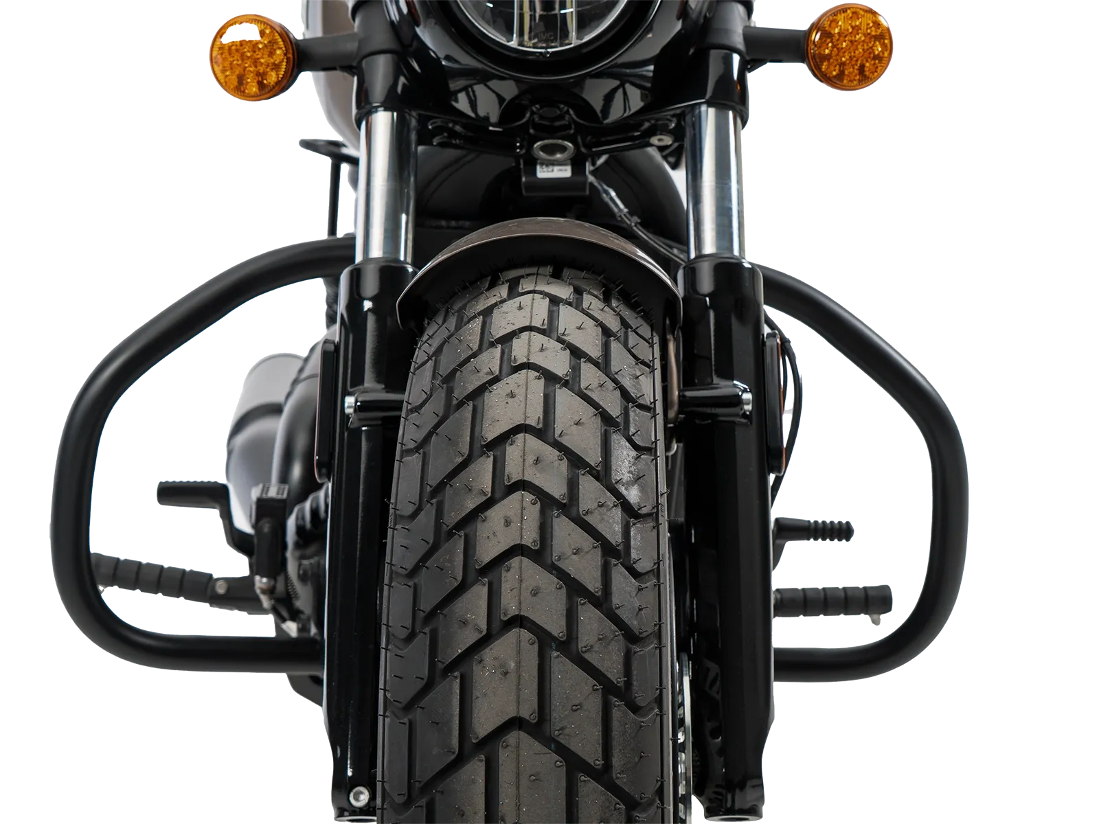 Arceau de protection moteur noir pour Indian Scout Sixty Classic (25-) (avec repose-pieds avancé)