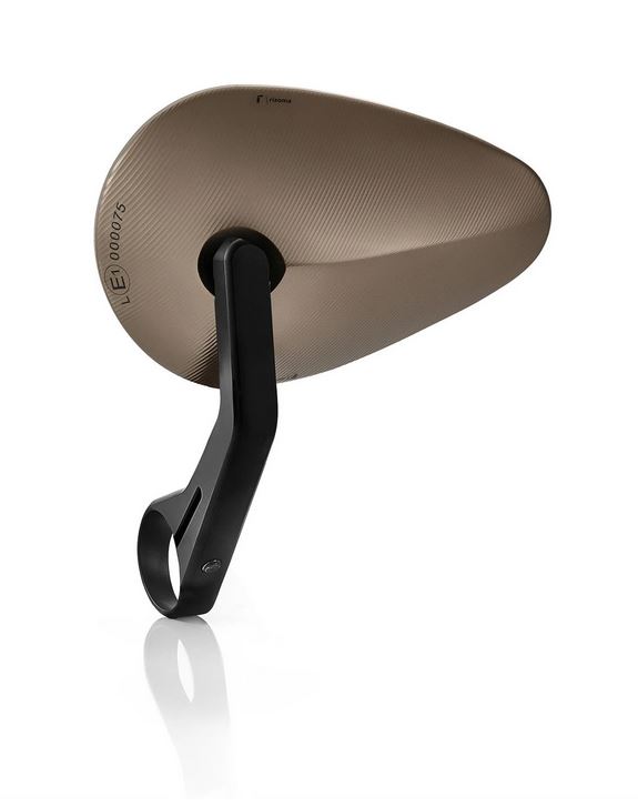 Rétroviseur d'extrémité de guidon RIZOMA "Reverse Radial" gauche ou droit pour Vespa, bronze anodisé